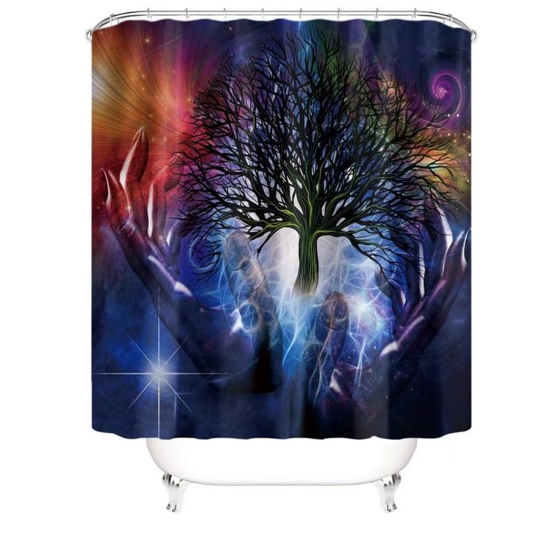 ANGELES DEL HOGAR - CORTINA PARA BAÑO DE GENERO 180 CM X 180 CM