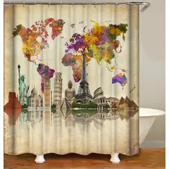 ANGELES DEL HOGAR - CORTINA PARA BAÑO DE GENERO 180 CM X 180 CM