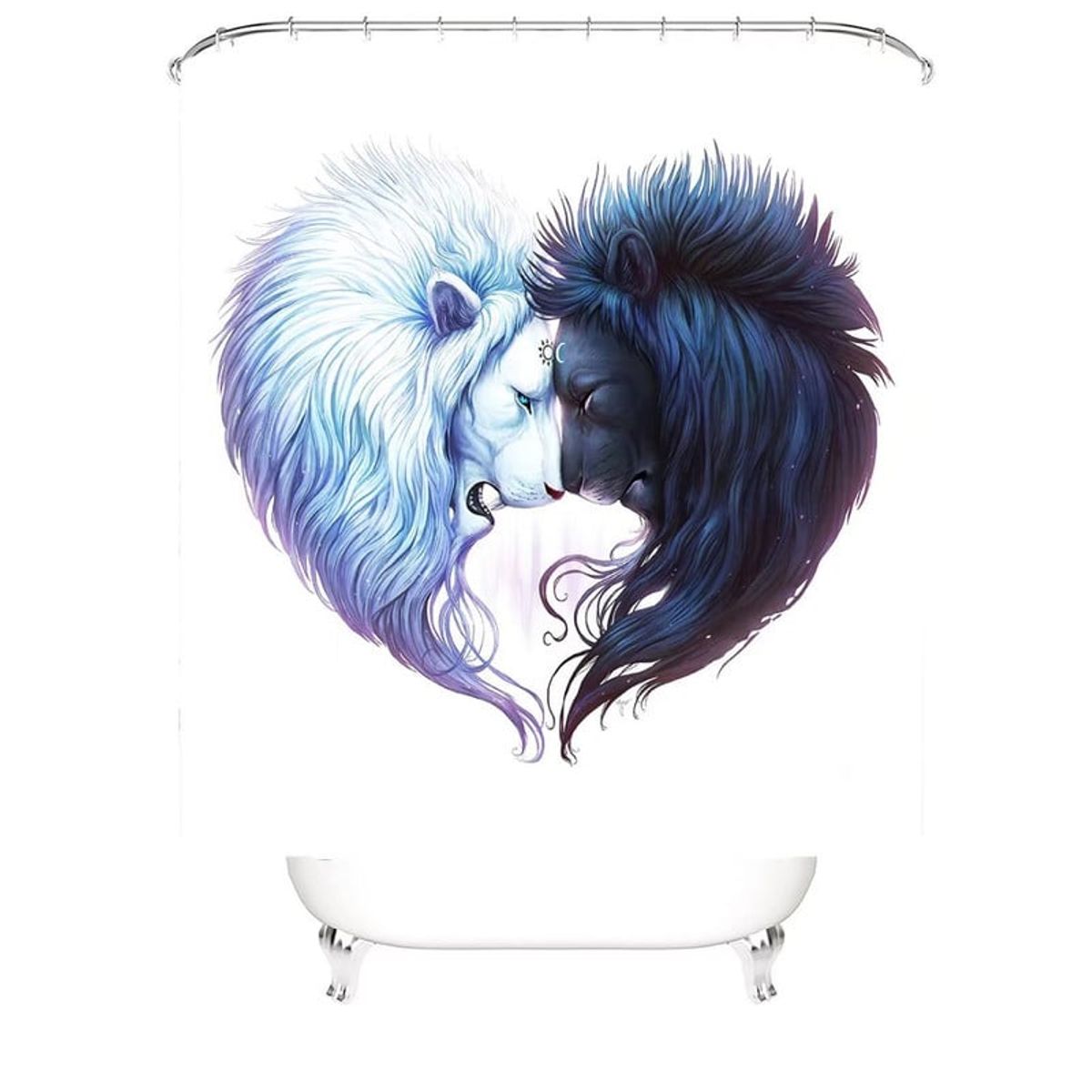 ANGELES DEL HOGAR - CORTINA PARA BAÑO DE GENERO 180 CM X 180 CM