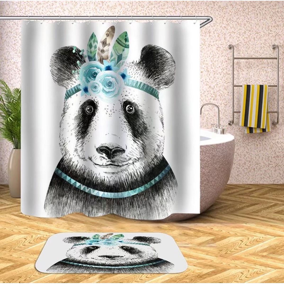 ANGELES DEL HOGAR - CORTINA PARA BAÑO DE GENERO 180 CM X 180 CM