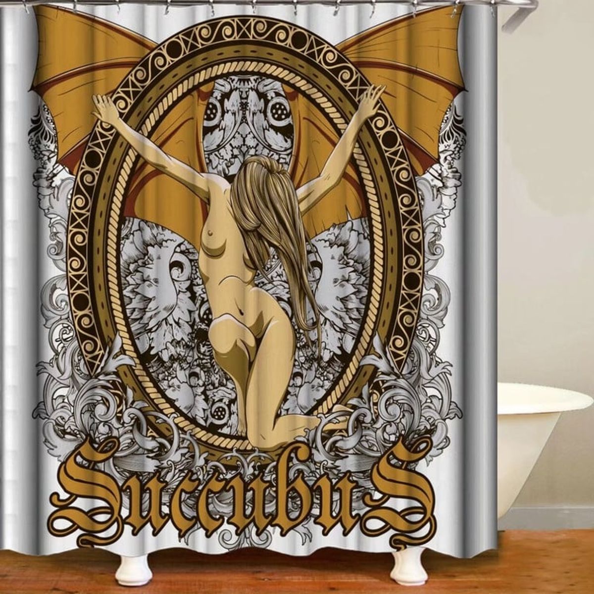 ANGELES DEL HOGAR - CORTINA PARA BAÑO DE GENERO 180 CM X 180 CM