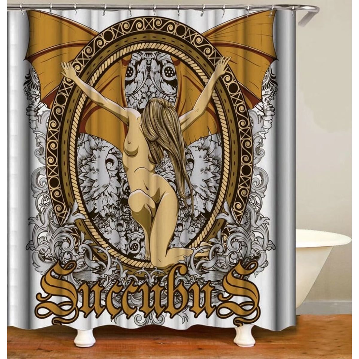 ANGELES DEL HOGAR - CORTINA PARA BAÑO DE GENERO 180 CM X 180 CM