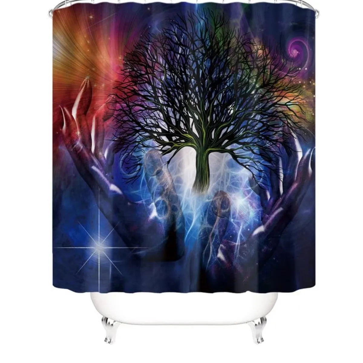 ANGELES DEL HOGAR - CORTINA PARA BAÑO DE GENERO 180 CM X 180 CM