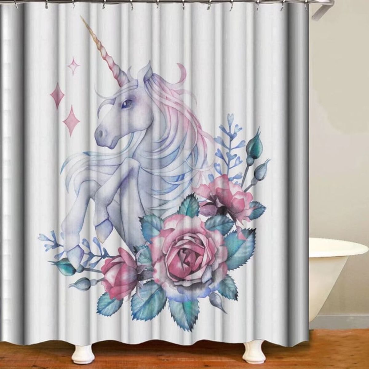 ANGELES DEL HOGAR - CORTINA PARA BAÑO DE GENERO 180 CM X 180 CM