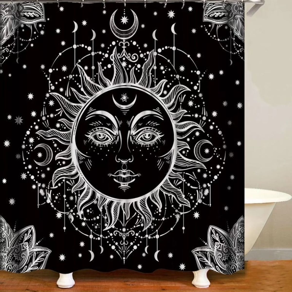 ANGELES DEL HOGAR - CORTINA PARA BAÑO DE GENERO 180 CM X 180 CM