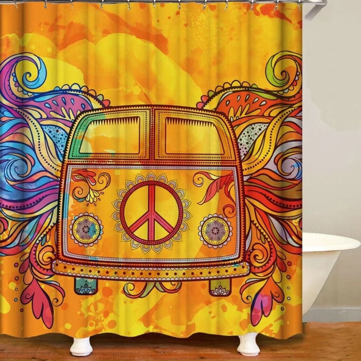 ANGELES DEL HOGAR - CORTINA PARA BAÑO DE GENERO 180 CM X 180 CM