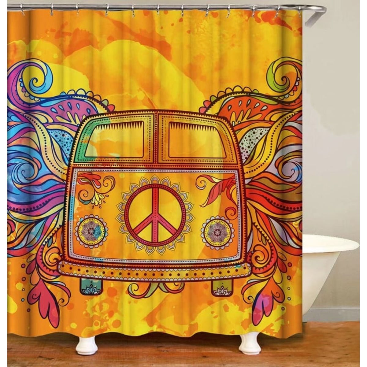 ANGELES DEL HOGAR - CORTINA PARA BAÑO DE GENERO 180 CM X 180 CM