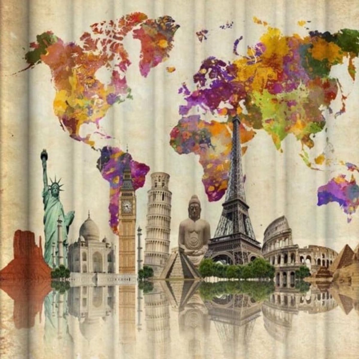 GENERICO - CORTINA DE BAÑO MAS FORRO DE DUCHA IMPERMEABLE