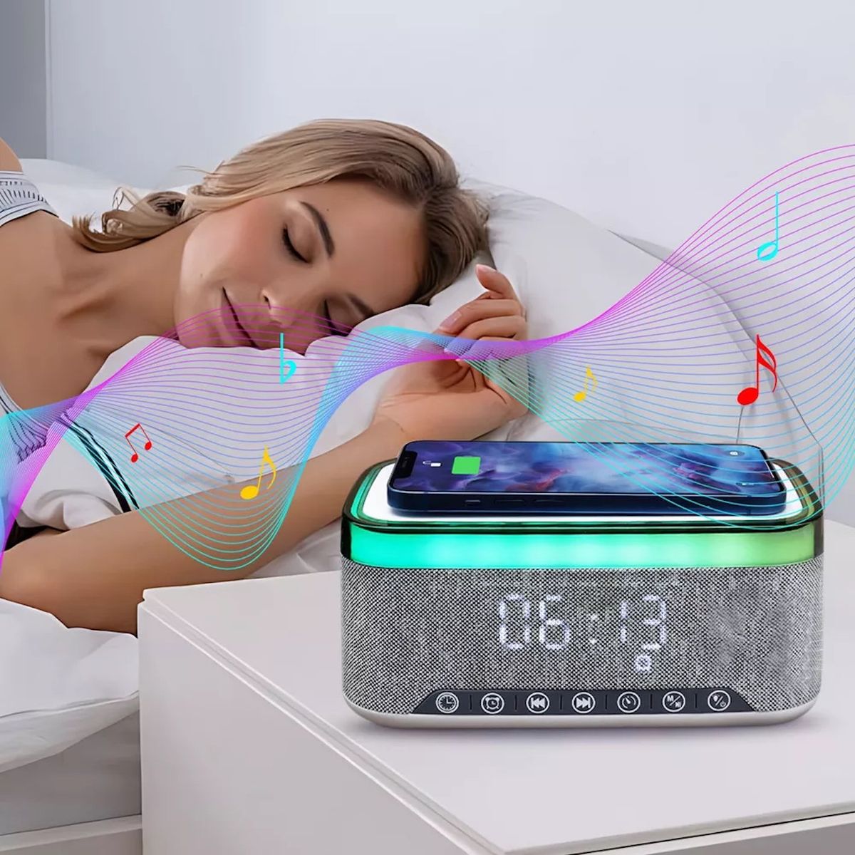 GENERICO - Parlante Bluetooth Portátil Con Carga Inalámbrica