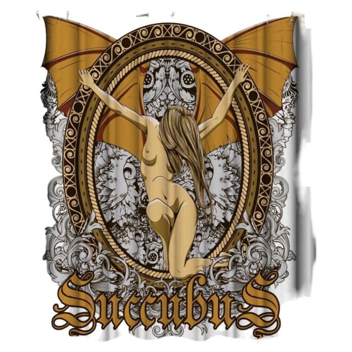 GENERICO - CORTINA DE BAÑO MAS FORRO DE DUCHA IMPERMEABLE