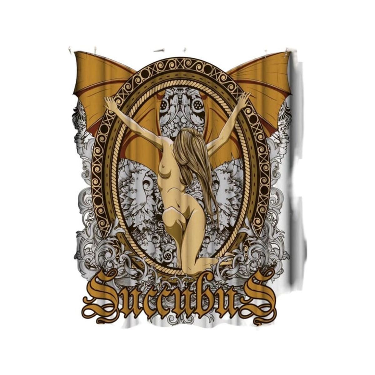 GENERICO - CORTINA DE BAÑO MAS FORRO DE DUCHA IMPERMEABLE