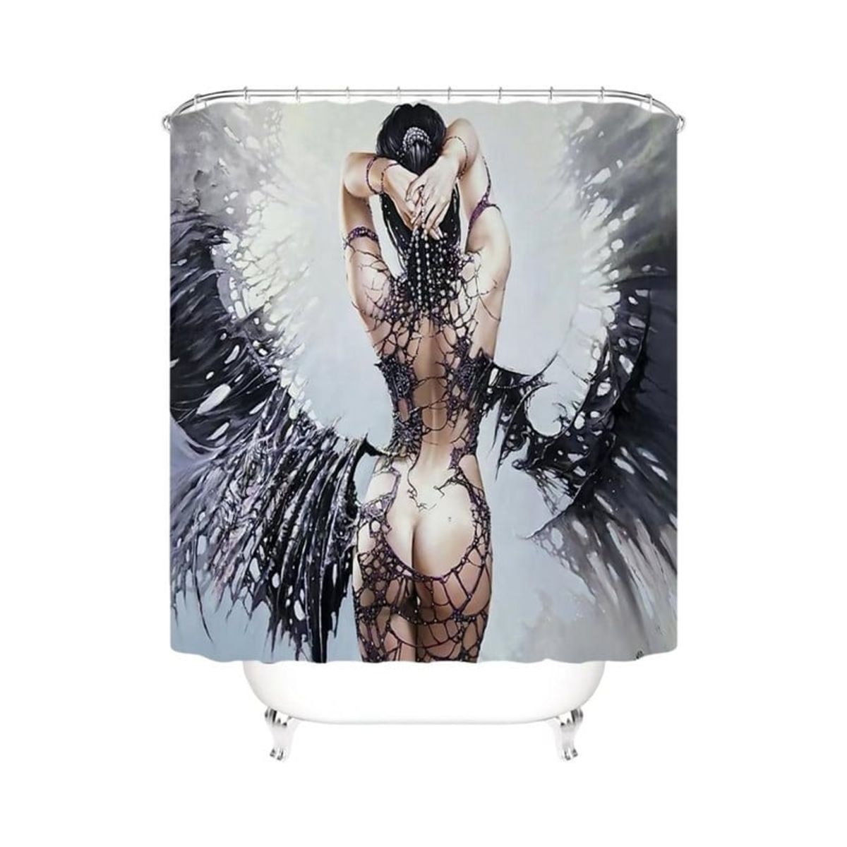 GENERICO - CORTINA DE BAÑO MAS FORRO DE DUCHA IMPERMEABLE