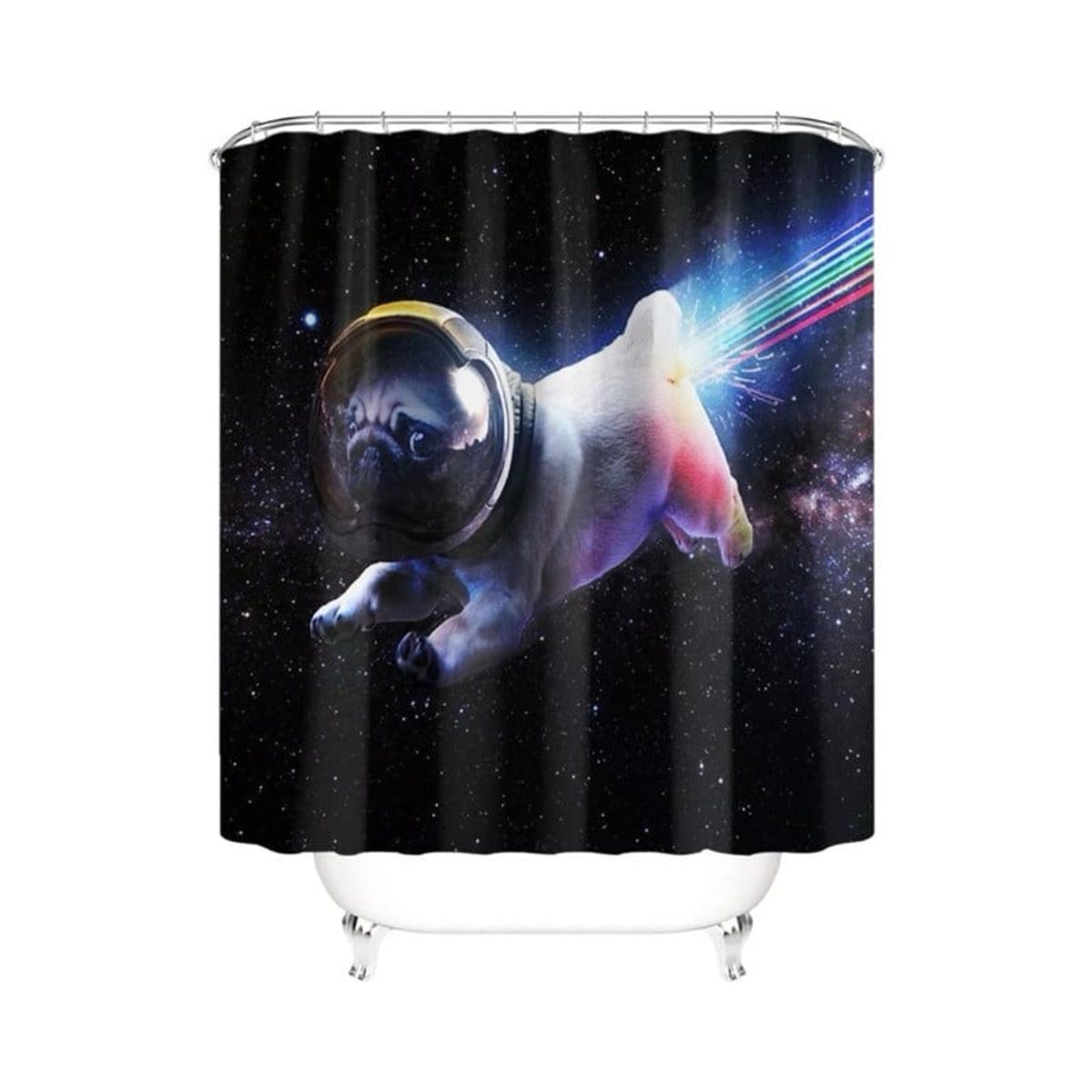 GENERICO - CORTINA DE BAÑO MAS FORRO DE DUCHA IMPERMEABLE