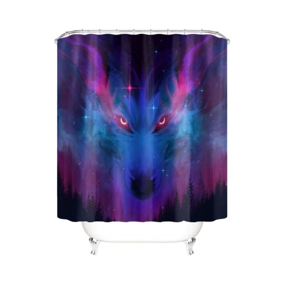 GENERICO - CORTINA DE BAÑO MAS FORRO DE DUCHA IMPERMEABLE