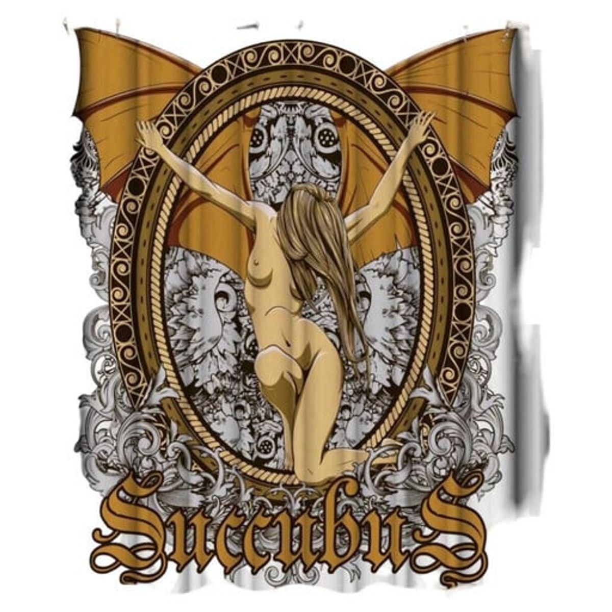 GENERICO - CORTINA DE BAÑO MAS FORRO DE DUCHA IMPERMEABLE