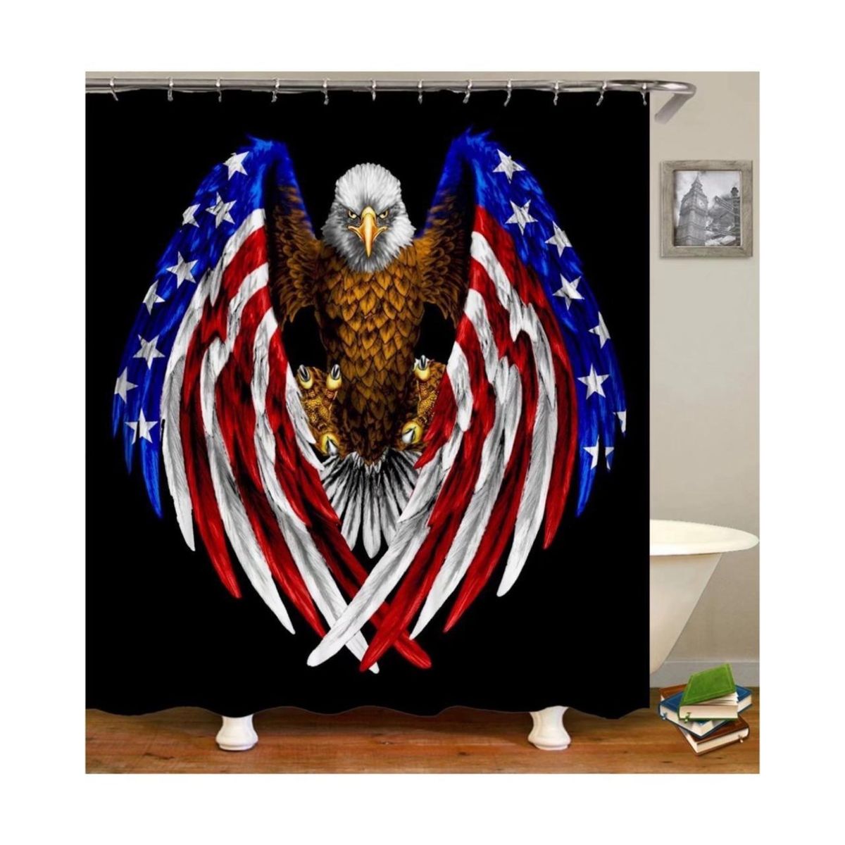 GENERICO - CORTINA DE BAÑO MAS FORRO DE DUCHA IMPERMEABLE