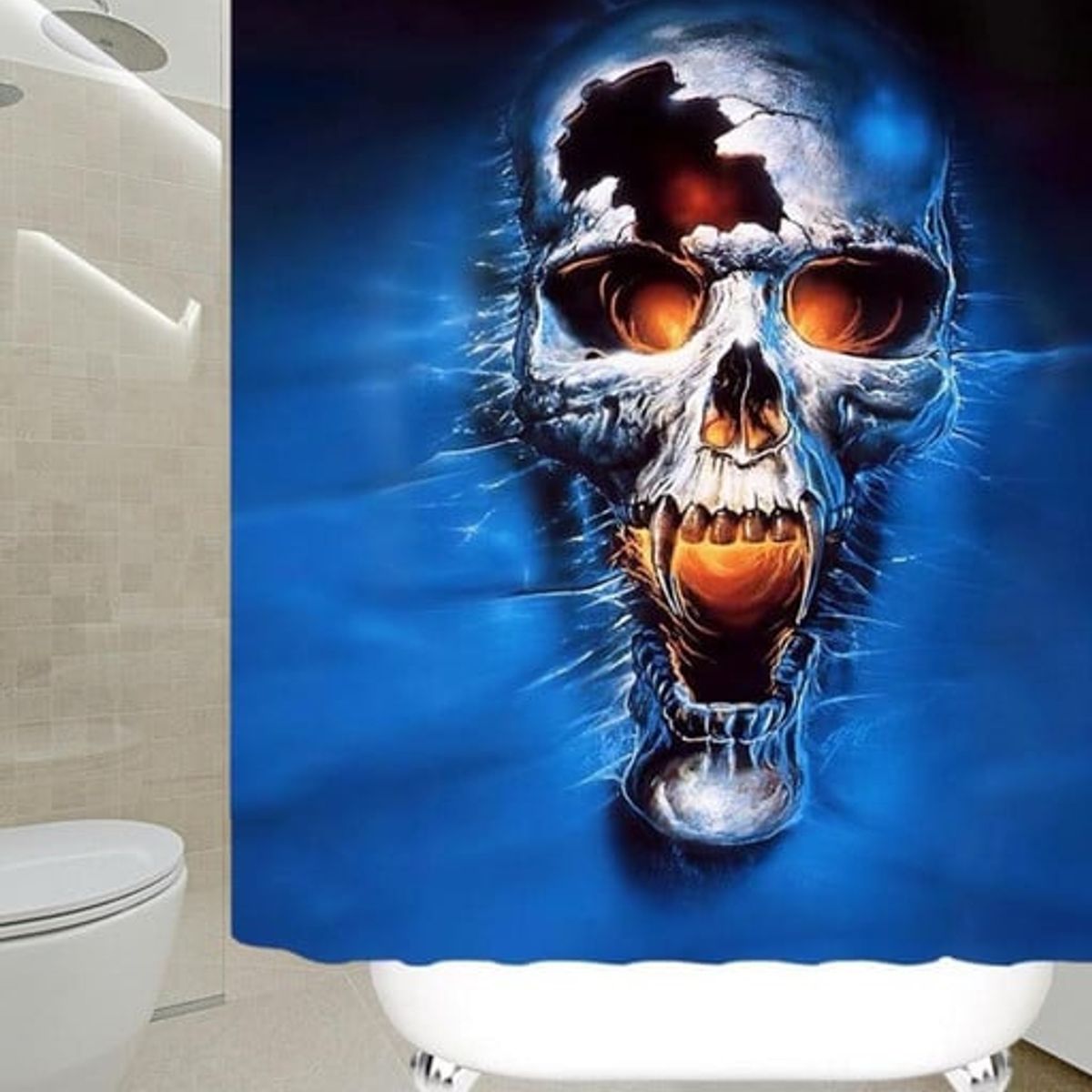 GENERICO - CORTINA DE BAÑO MAS FORRO DE DUCHA IMPERMEABLE