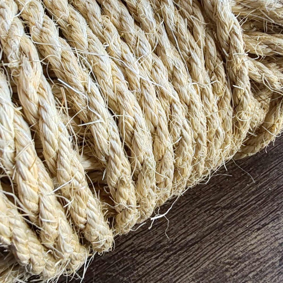 GENERICO - Cordel Cuerda Sisal 8 Mm X 50 Mt Resistente Calidad Superior