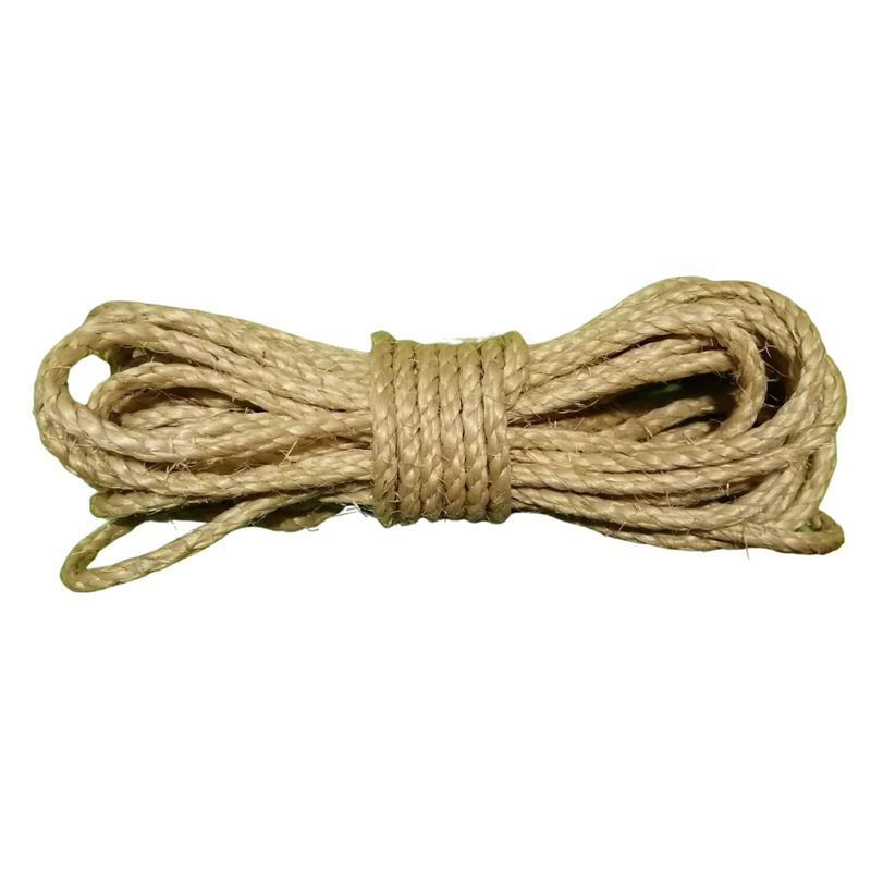 GENERICO - Cordel Cuerda Sisal 8 Mm X 50 Mt Resistente Calidad Superior