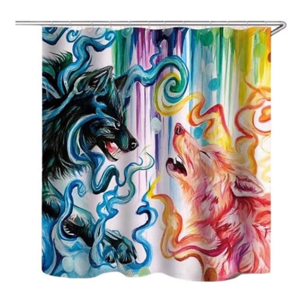 GENERICO - CORTINA DE BAÑO MAS FORRO DE DUCHA IMPERMEABLE