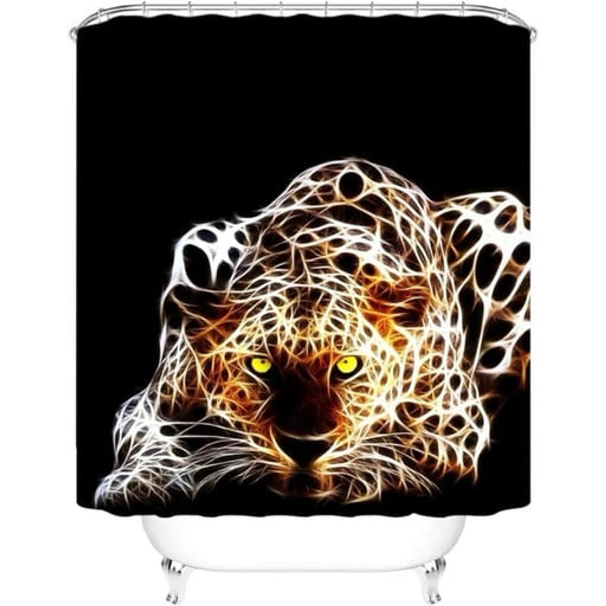 GENERICO - CORTINA DE BAÑO MAS FORRO DE DUCHA IMPERMEABLE