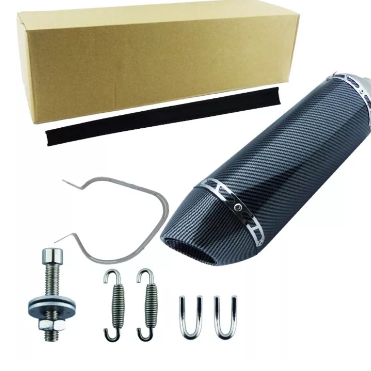 GENERICO - Tronador Para Motos Sc Project Carbón 38cm