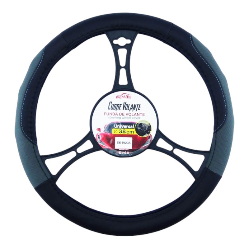 GENERICO - Cubre Volante Cuero Tela Modelo M 463 Marca WEIAIER negro