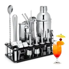 EVERSO - 23 Pcs Kit Bartender Set De Cocteleria Tragos 750ml Shaker Boston