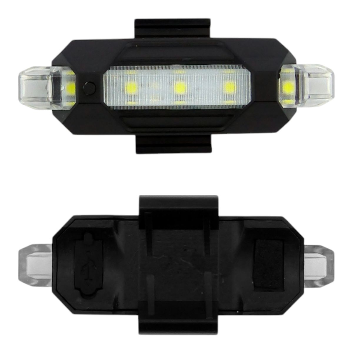 GENERICO - 3x Luz Blanca 5 LED Recargable USB Delantera Para Bicicleta