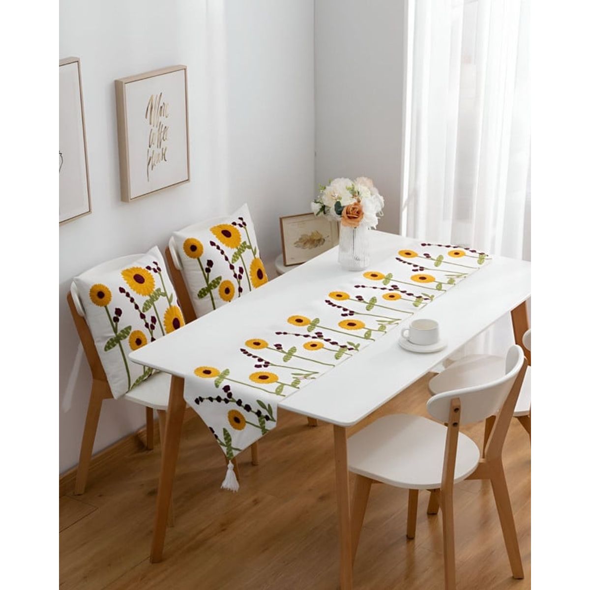 GENERICO - Camino de mesa bordado 33x180 cm