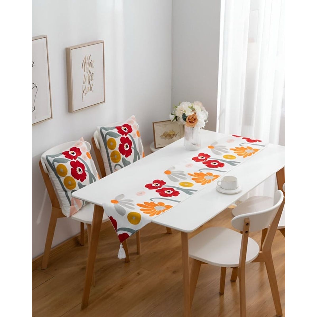 GENERICO - Camino de mesa bordado 33x180 cm