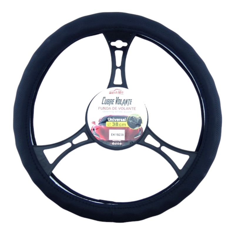 GENERICO - Cubre Volante Cuero Modelo M-225 Marca WEIAIER gris