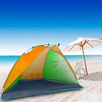 Media Carpa Para Playa Corta Viento Verano Protección Solar