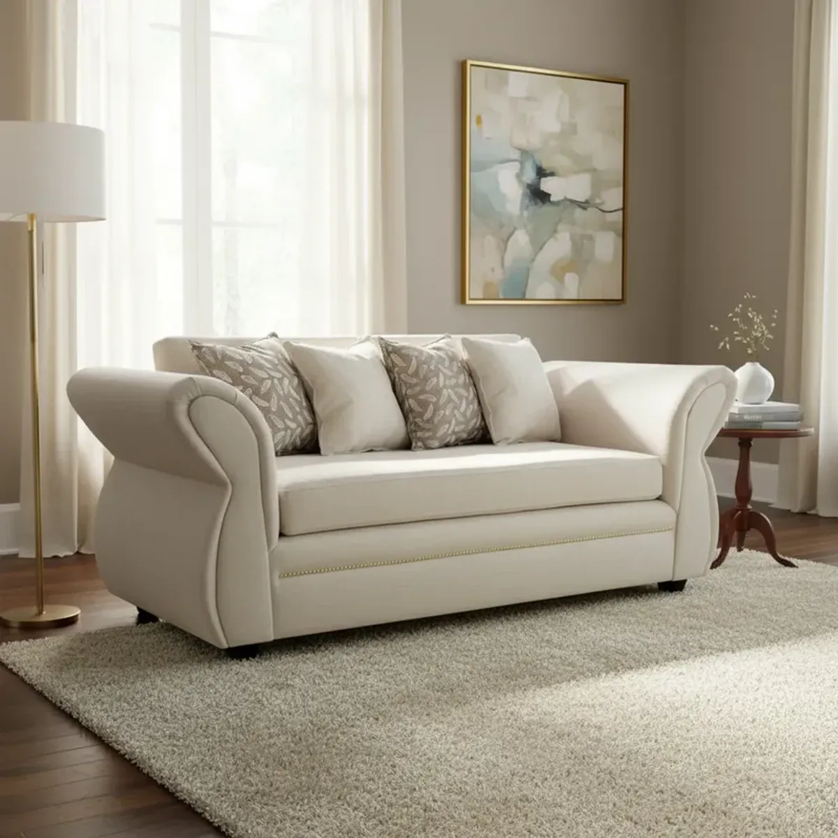 FLOBAL - Sofá 3 Cuerpos Grecia - Tela Repelente a Líquidos