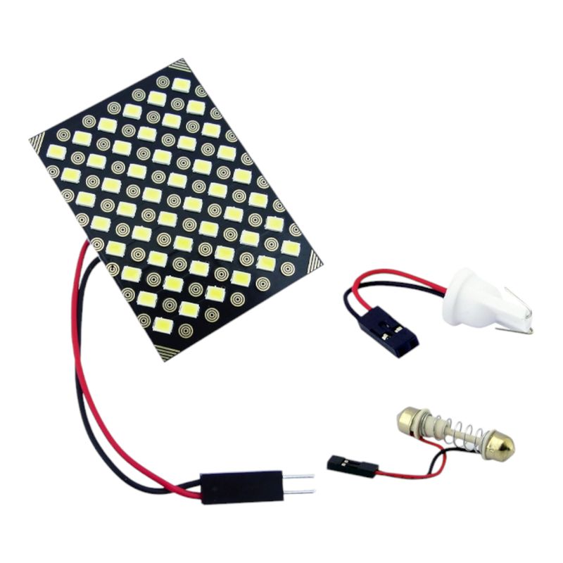 DEZZER - x2 LED Tipo Fusible De 48 LED A 12 Volt Luz Blanca