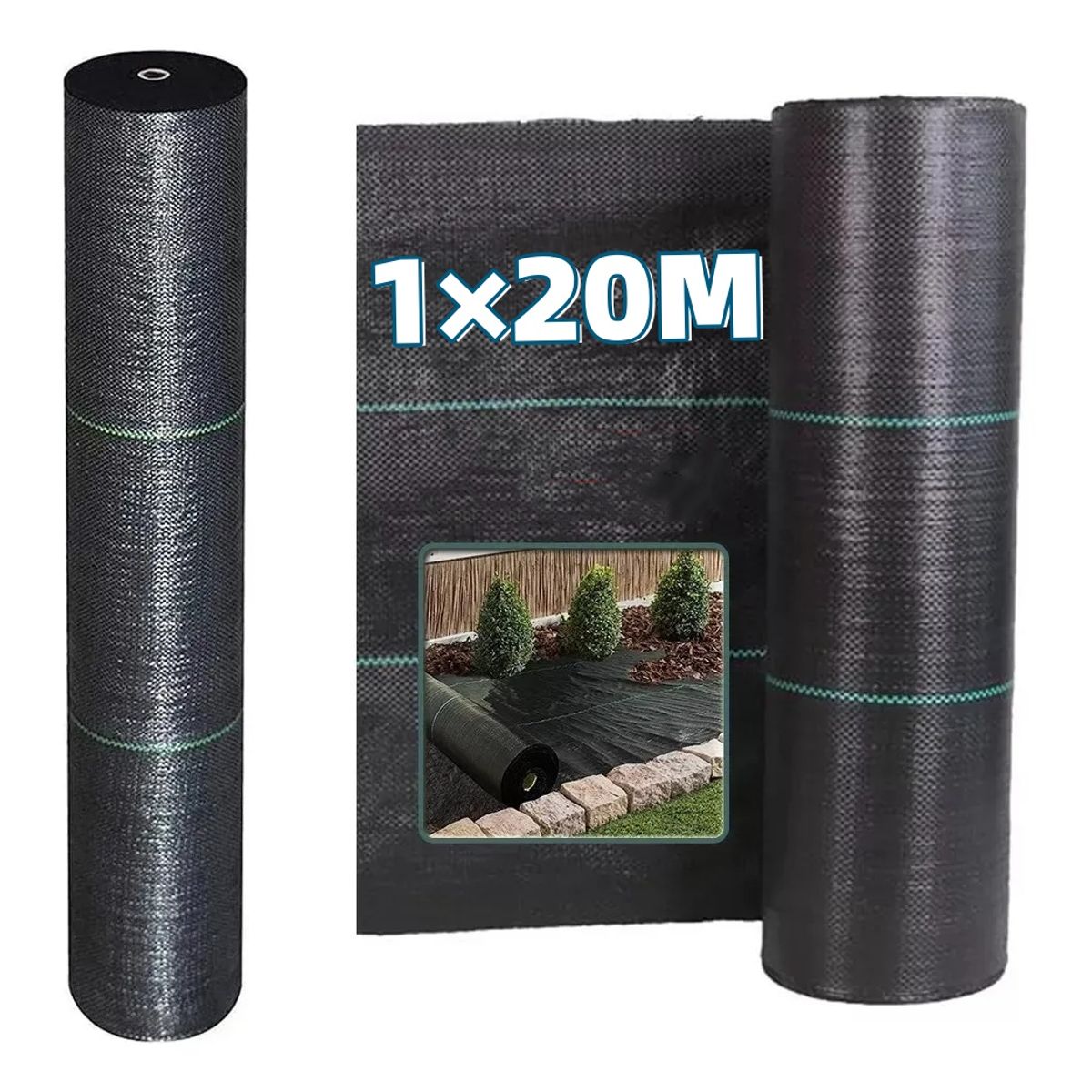 KUANGYE - Ground Cover Antimaleza De 1 X 20 m Malla Antimaleza