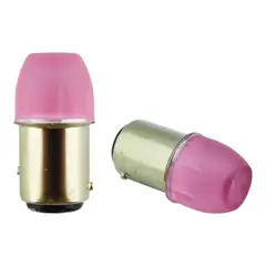 DEZZER - X2 Ampolleta LED 1157 Fija Roja De 2 Contactos
