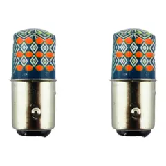 DEZZER - X2 Ampolleta De 24 LED Ultra Strobo 12 V Rojo Doble Contacto