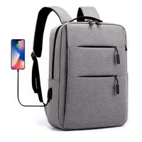 Mochila Para Notebook 15 Puerto De Carga Usb Doble Cierre