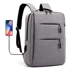 GENERICO - Mochila Para Notebook 15 Puerto De Carga Usb Doble Cierre