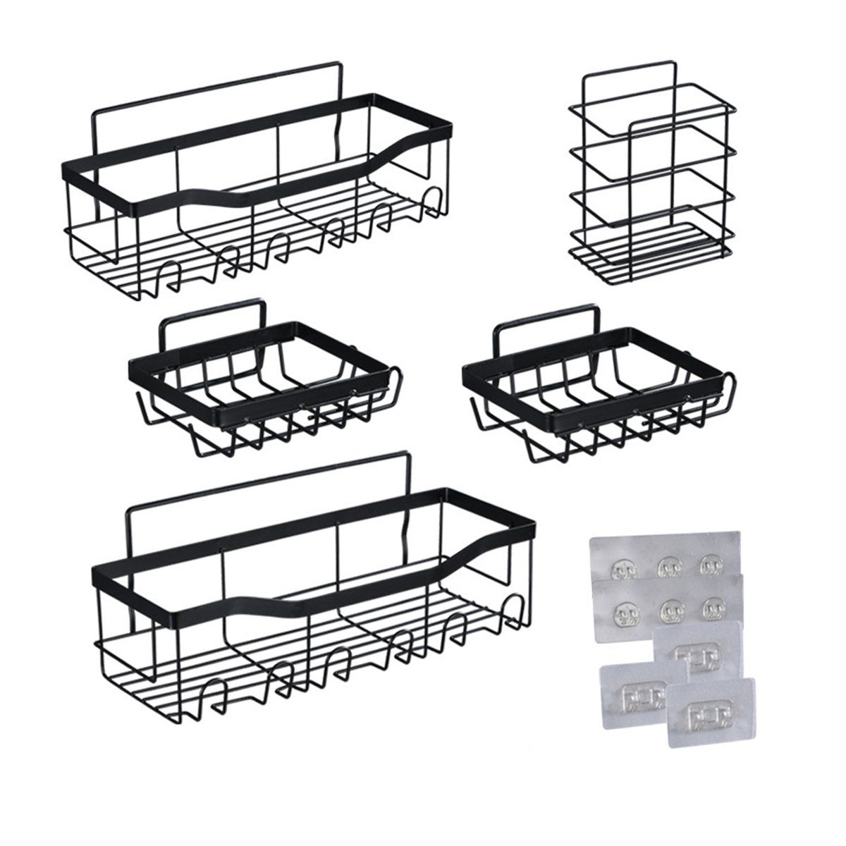 BITART - Set 5 Esquinero Organizador Ducha Baño Jabonera Estante