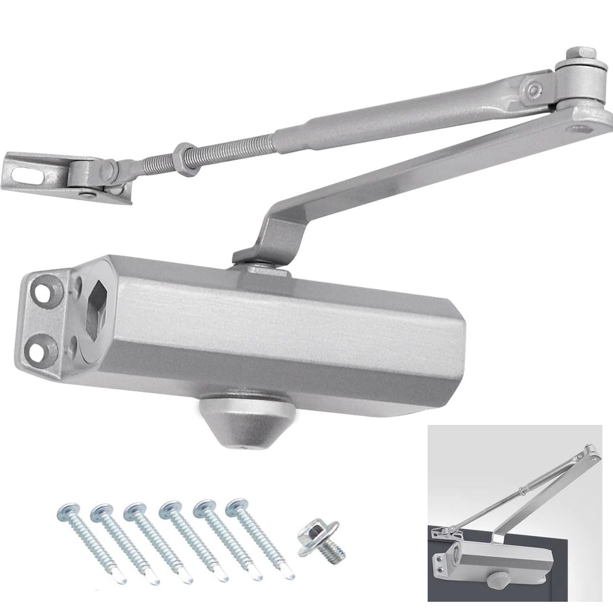 KUANGYE - Brazo Muelle Hidráulico Cierre De Puerta 60-85 Kg