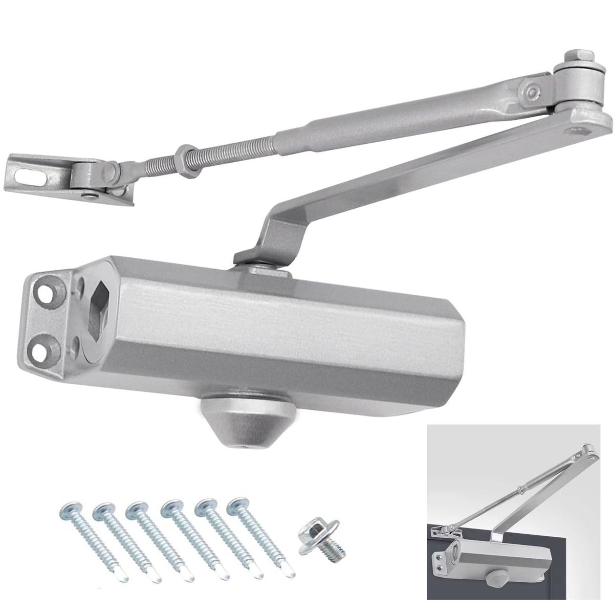 KUANGYE - Brazo Muelle Hidráulico Cierre De Puerta 60-85 Kg