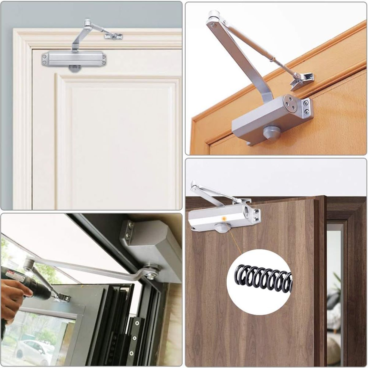 KUANGYE - Brazo Muelle Hidráulico Cierre De Puerta 60-85 Kg