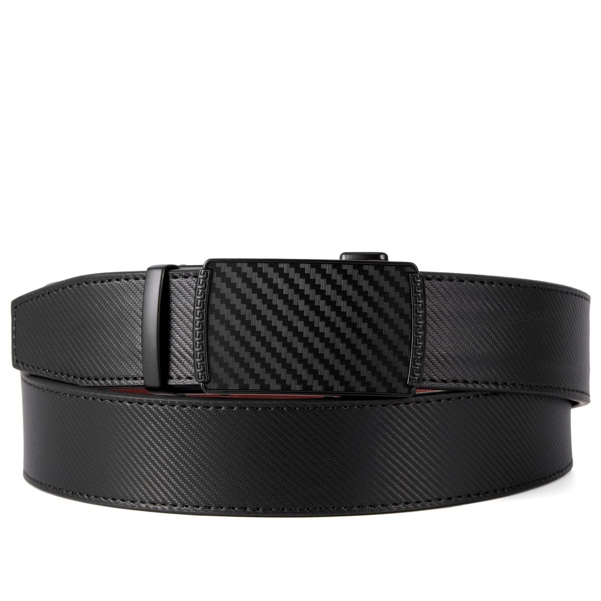 BITART - Cinturón Hombre 100% Cuero Alta Calidad Natural Negro-110cm