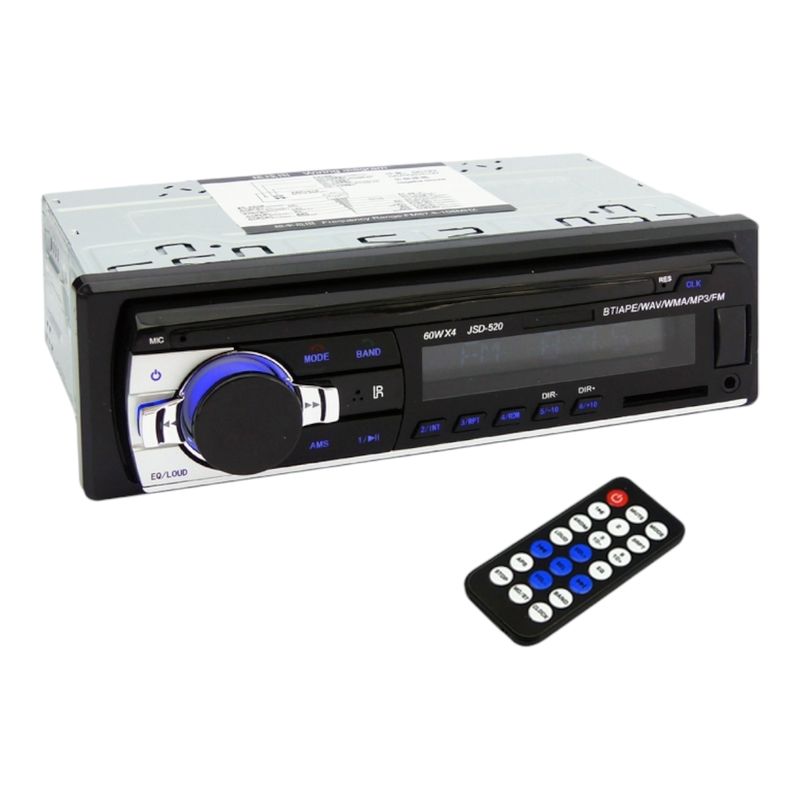 GENERICO - Radio Auto Con Bluetooth FM-Usb-SD 60W X 4 Control Remoto