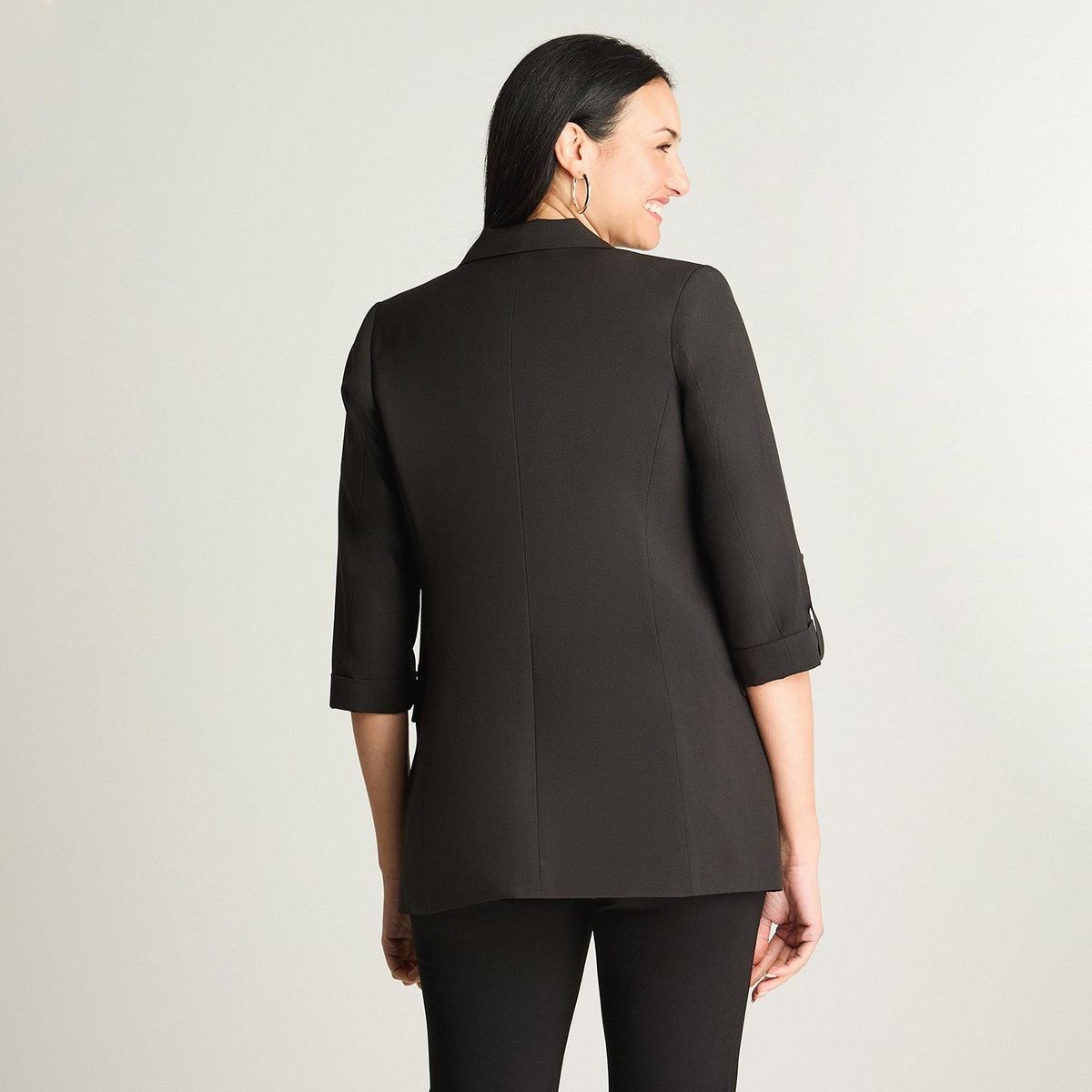 LORENZO DI PONTTI - Blazer Negro Con Manga Codo