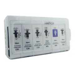 GENERICO - Kit De Clips Retencion PVC Auto 100 Piezas + 1 Herramienta