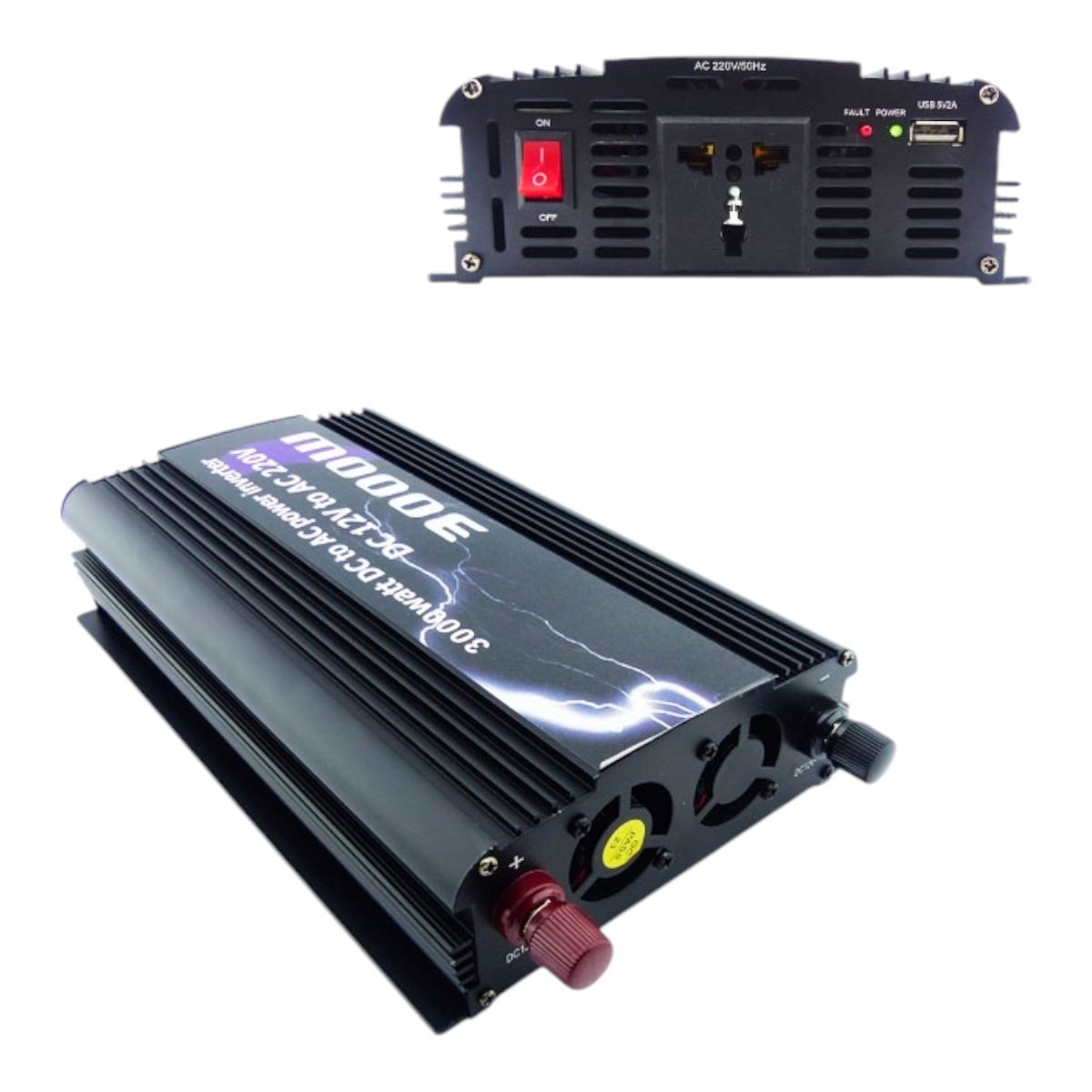 GENERICO - Inversor De Voltaje De 12 VOLT A 220 V / USB A 3000 W / Auto