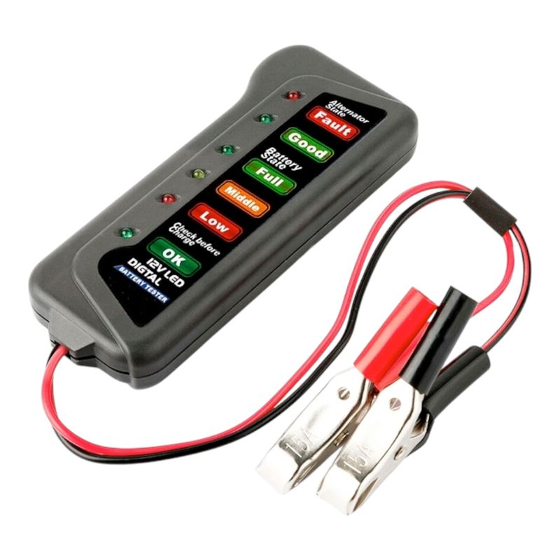 GENERICO - Tester Para Bateria 12V Ideal Auto Moto Y Otros